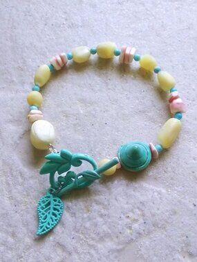 Summer Vacation??? Whimsical Upbeat Positive Vibes! Beachy Toggle Clasp Bracelet